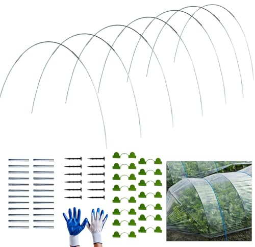 Lot de 30 tunnels de plantation en arches de 43 cm, tunnels en film plastique, arches de serre, arches de serre, tunnels de plantation pour plate-bande surélevée, tunnel de plantation, filet de serre,