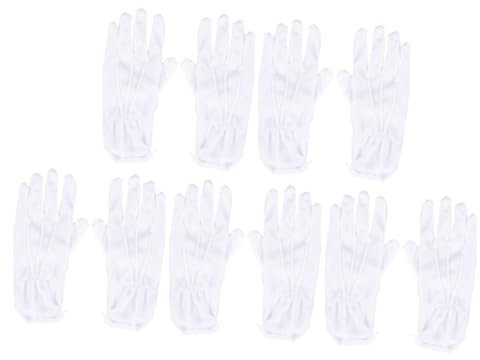 KITANDOVE Baumwollhandschuhe Für Männer Und Frauen 5er-pack Nicht Für Die Gartenarbeit Arbeitshandschuhe Weiß Schutz Für Die Hände