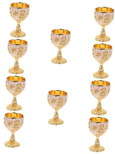 Alipis Calice Altare 10 Pezzi Europeo High-end Bicchiere Di Vino Tazza Di Latte Occhiali Stile Retrò Tazza Di Vino Tazze Di Caffè Calice Bicchieri Di Liquore Tazza Bicchieri Da Cocktail