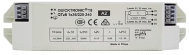 RTRCAGAKM Ballast Électronique QTZ8 1x36W 2x36W Lampe Fluorescente T8 220-240V(QTZ8 1x36W)