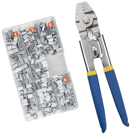 Strumento di crimpatura per cavi metallici, crimpatrice per cavi da pesca e anelli di crimpatura in alluminio, pinze fino a 2,2 mm