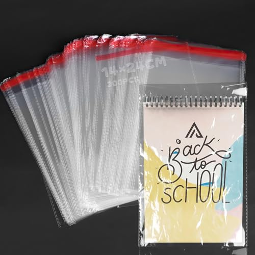Cellophantüten 300Stk Zellophantüten Selbstklebend 14x21+3cm | Klarsichttüten Zum Befüllen Verpackungstüten Plastiktüten Für Konfetti Schmuck Geschenk Haarnadeln Kunsthandwerk