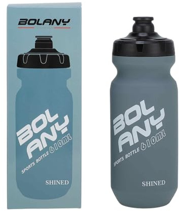 BULLSPANN Bottiglia d'Acqua 610ml per Ciclismo Anti-Perdite, Borraccia per bicicletta sportivo, per Palestra, Fitness, Bici, Yoga, Campeggio, Grigio Chiaro