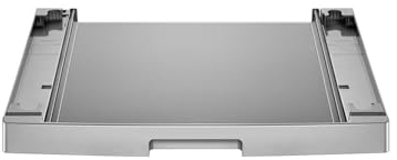 LG DSKSS.AESQKEU - Kit di giunzione per lavatrice e asciugatrice, installazione a torre con vassoio scorrevole, in acciaio inox, anti-impronte, compatibile con modelli LG 56/61 cm fondo, portata fino