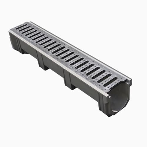 Resin gutter Sink Drain Strainer with Non Slip Surface & Hole,Rectangular Trench Drain Cover Basement Floor Sewer Cover Drain Grate and Frame Drainage Ditch Cover for road Garage.(100*15*18cm/39.4*5.9