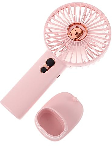 Healifty Portable Mini USB Rechargeable Handheld Fan with Digital Battery Display Quiet Operation Cooling for Outdoor Travel Hiking Camping and Summer Use