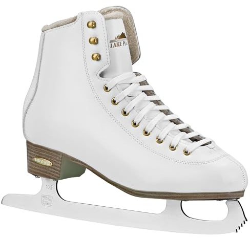 Lake Placid Alpine 900 Women's Traditional Figure Ice Skate, White, Size 9
