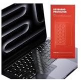Keyboard Cover, Ultra Thin Transparent Protector Compatible with M1/M2/M3/M4 MacBook Pro 14/16 and Air 13/15 – Keyboard Cover for UK Layout, Spill-Resistant Washable Skin for Daily Use