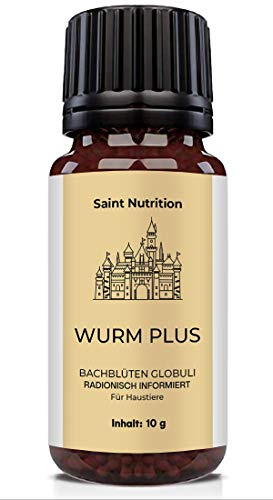 Wurm Plus Globuli - für Tiere - DIE Wurmkur Alternative für Hunde + Katzen - Wurmmittel sekundierende Kügelchen - natürliche Ernährung für Hund & Katze, 10 g Inhalt