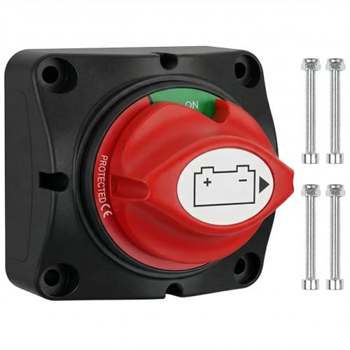 Coupe Circuit Batterie 12v 24v, Interrupteur Batterie Trennschalter, Wasserdicht En Nylon Pour Auto Bateau Moto Yacht Camionet Camping Car