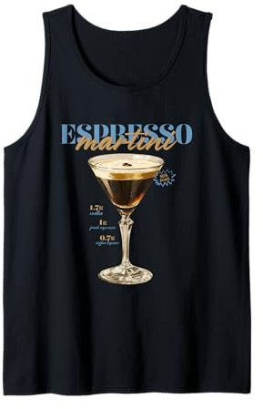 Vintage Espresso Martini Drink O'Clock Cocktail Tropical Débardeur