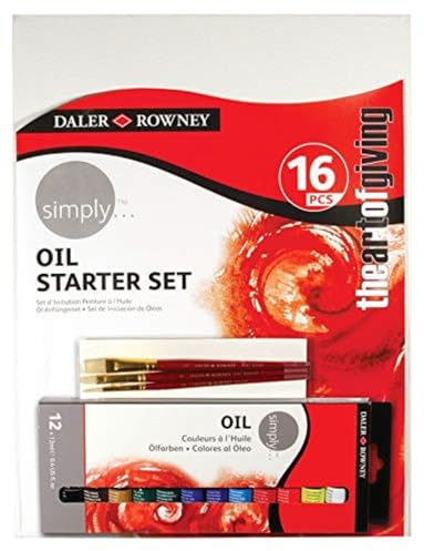 Daler-Rowney Simply, Pintura al óleo, Set de Iniciación, 16 unidades