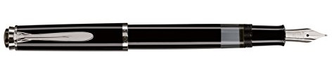 Pelikan 804080 Kolbenfüllhalter Classic M205, schwarz, Feder B, 1 Stück