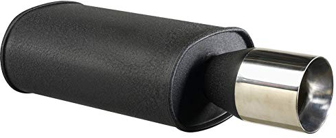 AUTO-STYLE Échappement universel d'acier - 1x102mm Rond - 63,5mm accouplement