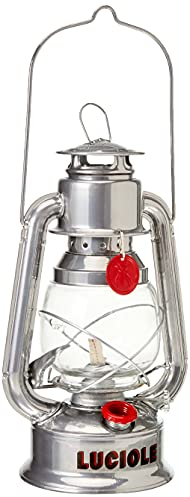 Lampe Tempête Luciole – Métal – Hauteur 30 cm – Acier galvanisé peint – Réservoir 0,5L (24h d’éclairage) – Anse de suspension – Éclairage extérieur & décoration vintage - 074610