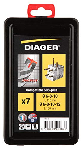 Coffret 7 forets béton SDS-Plus Booster DIAGER