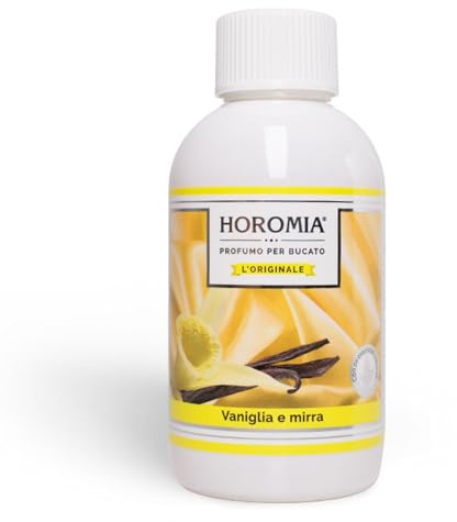HOROMIA Profumo per Bucato Vaniglia e Mirra 250ml - Profuma Bucato per Lavatrice e Asciugatrice