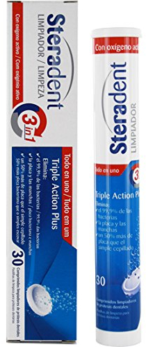 STERADENT Tripla Azione Plus Pulizia Protezioni Dentali 30 Compresse