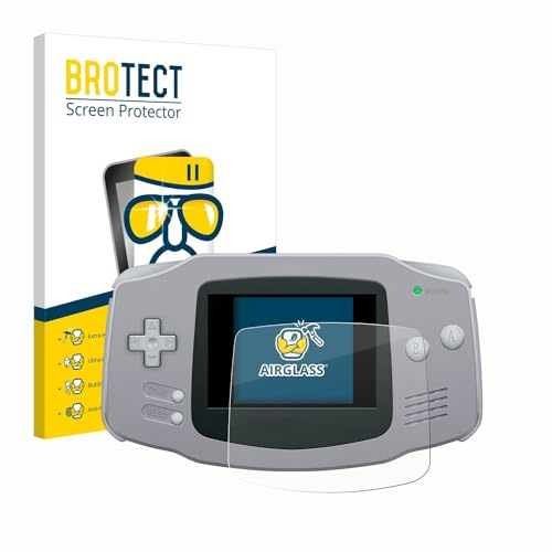 BROTECT Schutzglas für Nintendo Gameboy Advance GBA Schutzfolie Panzer Folie Glas Displayschutz Made in Germany [Kratzfest 9H, Anti-Fingerprint]