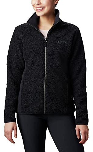 Columbia Panorama Full Zip, Giacca In Pile Con Cerniera Intera Donna, Black, Taglia L