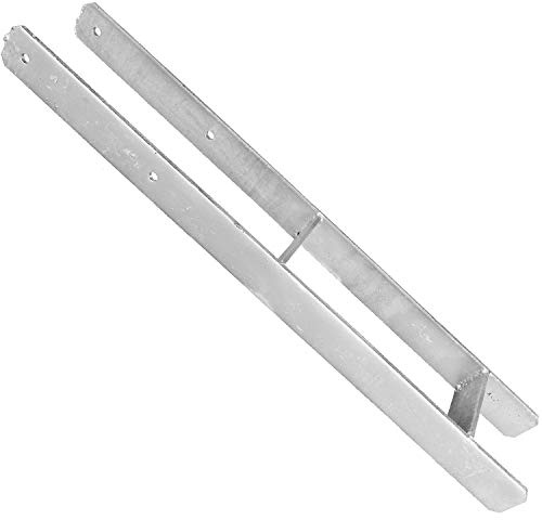 1 H-Pfostenträger, feuerverzinkt, extra lang, 6 mm / 800 mm für 120 mm Pfosten
