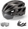 ROCKBROS Fahrradhelm Rennrad Helm Radhelm mit Abnehmbaren Visier Cityhelm Leichter Stadthelm für Damen und Herren MTB 58-61CM Titan