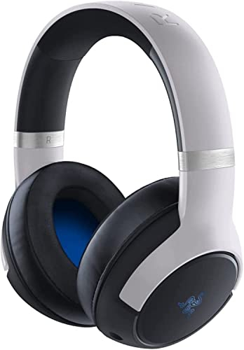 Razer Kaira Pro - Casque Gaming Premium sans Fil pour PlayStation 5 avec Haptique HyperSense (Haut-parleurs de 50mm, Microphone Détachable Cardioïde Hyperclear, SmartSwitch, RGB Chroma) Noir-Blanc