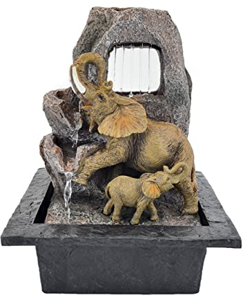 ABC Home | Zimmerbrunnen Elefanten | LEDs