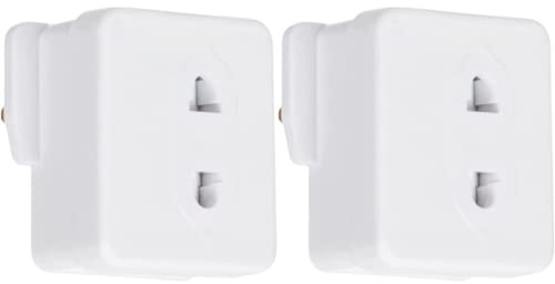 Pack of 2 Shaver Adapter UK - Electric Toothbrush Adapter Plug UK - 2 Pin to 3 Pin Converter