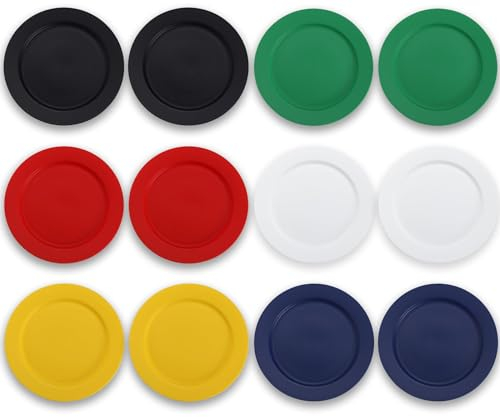 Berglander platos de plástico 12 piezas de 25 cm, platos planos reutilizables de color mutil, platos de ensalada, cuencos de pasta, fáciles de transportar para el hogar, el jardín, el picnic