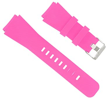 QUARKZMAN Gummibanduhrarmband 22mm Breite, einzigartiges Design Ersatz-Silikonarmband für Gear S2 S3 S4 und GT/Smartwatch, Hot Pink