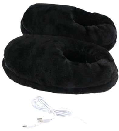 BCOATH 1paar Usb Beheizbare Hausschuhe Wolle Rutschfeste Wärme-schuhe Für Wintertage Für Zuhause Büro Und Schlafräume Komfortabel Und Schnellaufheizend