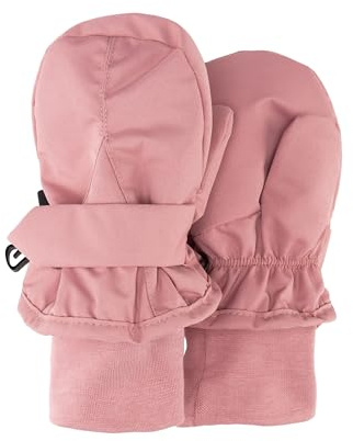 Sterntaler Rips Fäustling mit Daumen, wasserabweisend, mit elastischem Bündchen (Bio) und Klettverschluss - Mädchen Accessoires für Babys & Kleinkinder - warm und funktional - perlrosa, Gr. 2