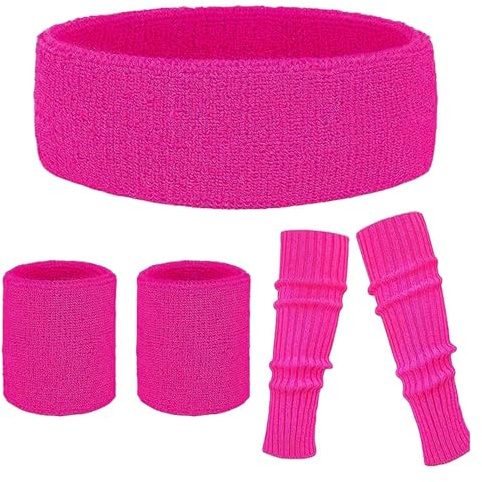 Generic Neon Beinstulpen Set | Retro Beinstulpen Neon Kit | Athletic Schweißbänder für Themendiskos, 80er Jahre Party Beinstulpen, Laufen Neon Beinstulpen Yoga Neon Beinstulpen Set WVUGPXQ7X25ZLQ6DRET