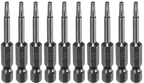 QUARKZMAN 10 Stück TS10 Stern 5-Punkt Schraubendreher Bit 1/4 Sechskantschaft 2 Länge Magnetischer Sicherheits-Torx-Kopf Schraubendreher Power Tool