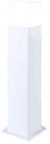 Vetrineinrete® Lampione da giardino per esterno in alluminio attacco E27 lampada da terra lampioncino per vialetti IP44 (Bianco)