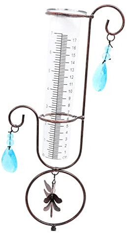 CAXUSD Pluviomètre Décoratif avec Design De Libellule Outil De Mesure des Précipitations pour Jardin Et Pelouse Collecteur Eau De Pluie Spiralé