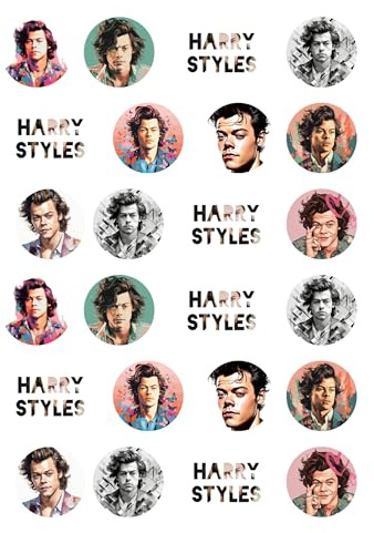 Harry Music Singer Edible Cupcake Toppers 24 Precut Ready to Use Premium Wafer Card