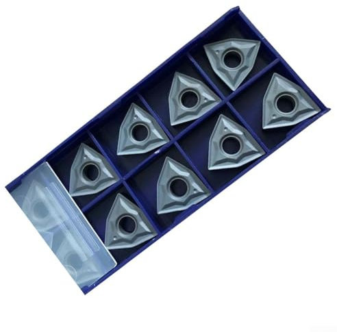 Yhenlovtt Inserts en carbure WNMG080404 NN, outils de tournage du bois en carbure, burins de tournage à bois pour tour à bois, forte résistance