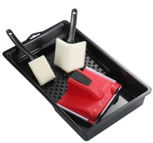 Coupe-bordure – Coupe-bordure de peinture | Outil de bordure résistant aux déversements de peinture avec tampon en poils de nylon | Ensemble d'outils multifonctions pour bordure de peinture | Pinceau