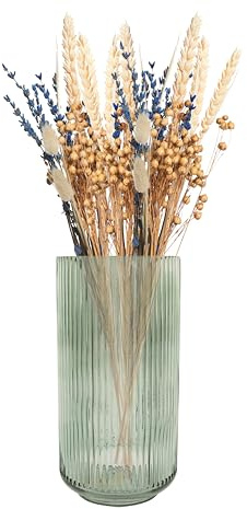 Point-Virgule Vase, deko Wohnzimmer, blumenvasen aus Glas, wunderschön, grün, 14.3x28cm