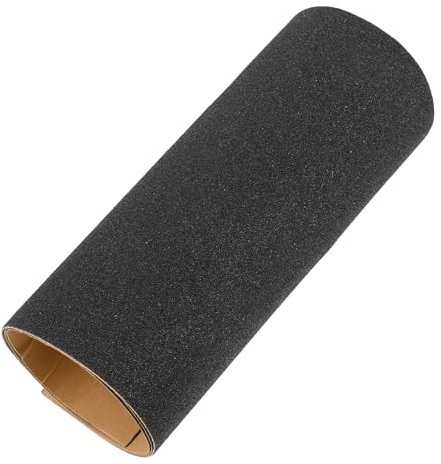 JUMPLAWN Professionelles Skateboard Griptape Selbstklebend Atmungsaktiv Verschleißfest Dickeres Schleifpapier mit Belüftungslöchern Doppelkick Design für Skateboard Tricks und Stunts