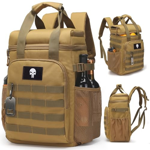 Taktischer Rucksack-Kühler, Lunch-Rucksack für Männer und Erwachsene zur Arbeit mit Griff,Weiche Kühltasche – isoliert, wasserdicht und auslaufsicher.