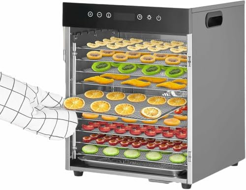 Low Noise Freezing Dryer, Food Dehydrator, 10/12 Stainless Steel Tray Dehydrators For Food And Jerky, Meat, Beef, Deshid Dryer Machine