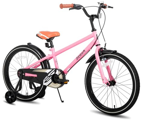 STITCH Vintage - Bicicletta per bambini da 20 pollici per ragazzi e ragazze di 7-10 anni, bicicletta per bambini da 20 pollici con stabilizzatori e supporto, colore rosa