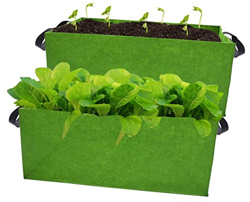 WEKADRIN 2pezzi Per Piantare in Sottile Per Coltivare Piante in Maniglia Per Facile Trasporto Resistente e Durevole Per Esterno