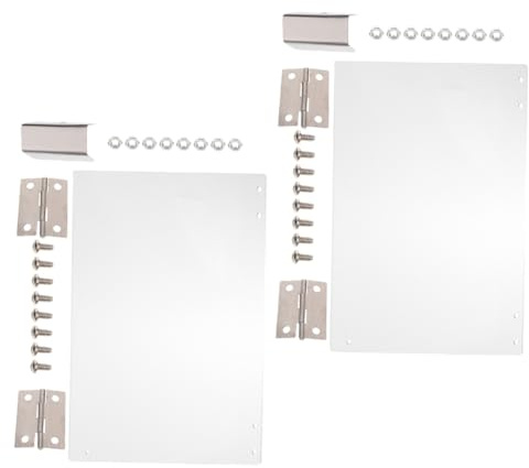 CLISPEED 2pcs Thickened PVC Popcorn Machine Door Panel Replacement Clear Protective Baffle for Commercial Popcorn Makers Dual Left and Right Panels and Sleek Design for Easy Maintenance
