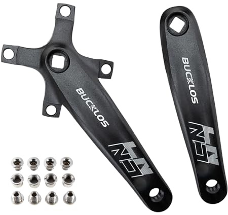 AEYINO 3X MTB Kurbelgarnitur 170mm - Vierkant 64/104 BCD | Dreifach Kettenblattsatz 22/32/44T, 64/104 mm BCD, 170 mm Kurbelarm für Vierkant-Tretlager, kompatibel mit 9-Gang MTB