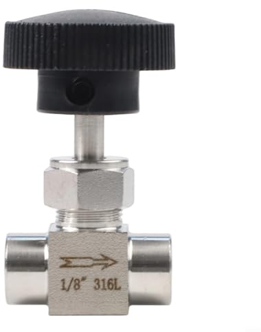 Válvula de aguja industrial de acero inoxidable 304 con diseño de alambre interior para una conexión segura a prueba de fugas, compatible con boquilla de quemador de aceite residual a alta presión (1