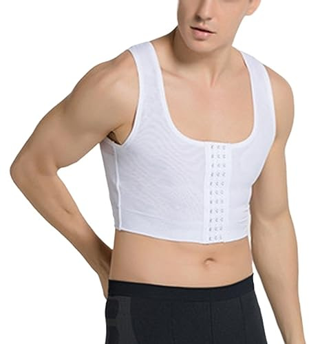 HLTYGWX Body för män Magkontroll kompressionströja Magbantning Justerbar Shapewear-vä Ärmlös undertröja